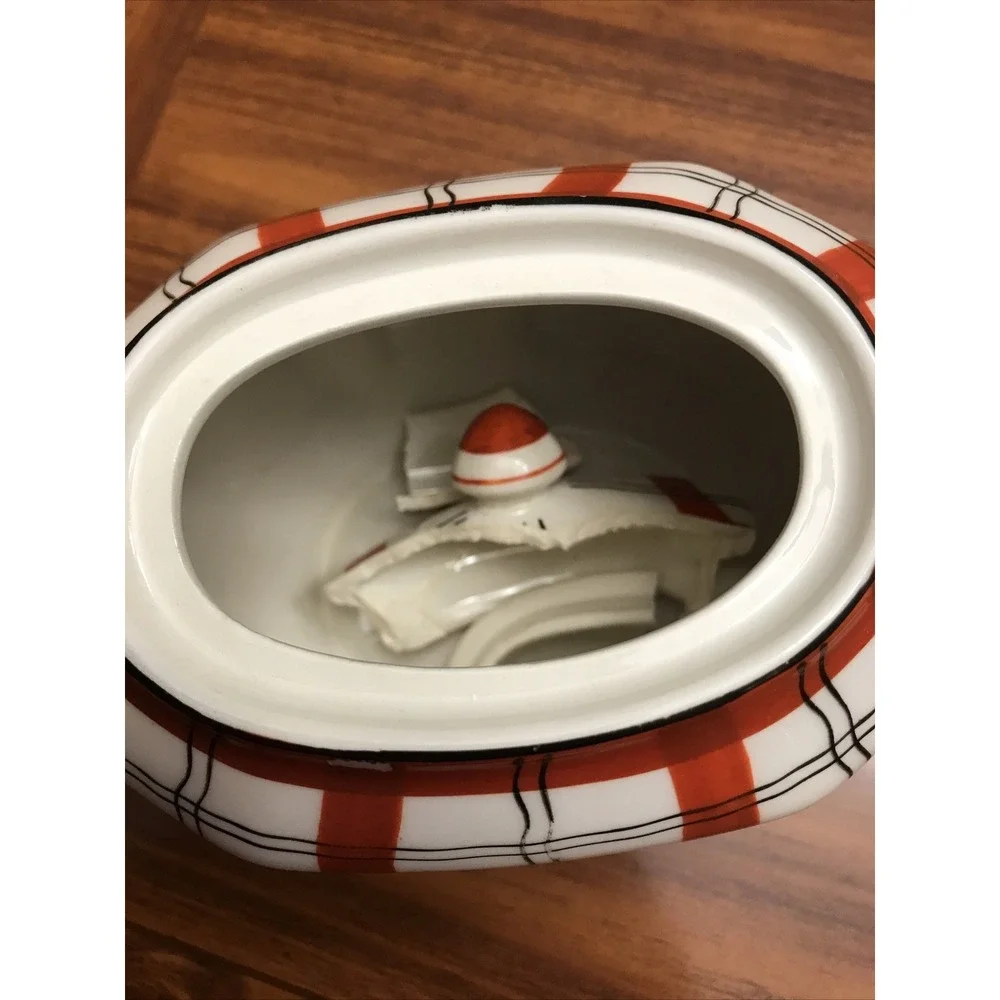 vintage‎ japanese Russet plaid teapot coffee pot